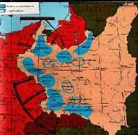 Lineas de avance de la Whermacht en Polonia
