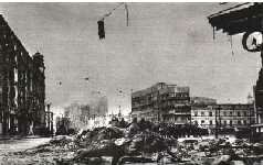 Calles de Jarkov despues del bombardeo