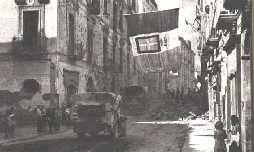 Calle de Salerno despues de la entrada de las tropas aliadas